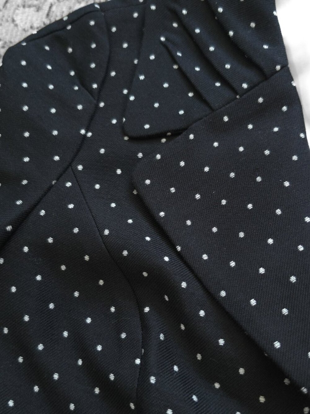 Kate Spade Black & White Polka Dot Peplum Blazer Women's Size Maybe 2 or 4 - Picture 3 of 11